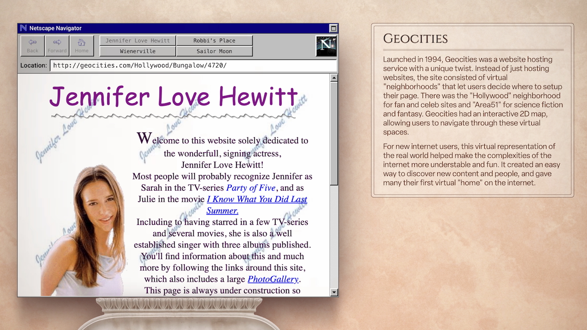 The Jennifer Love Hewitt Geocities site