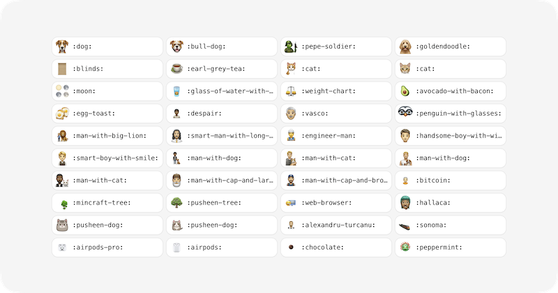 grid of generated emoji