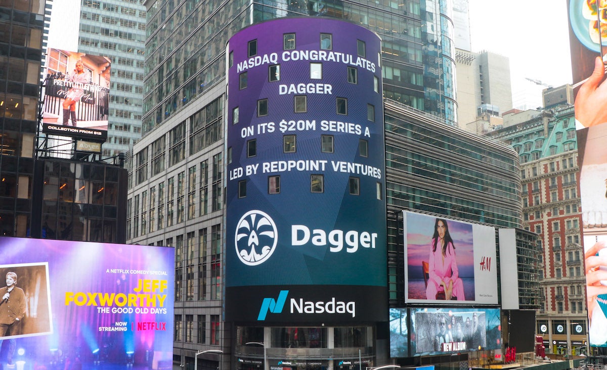 Launching Dagger: NASDAQ billboard