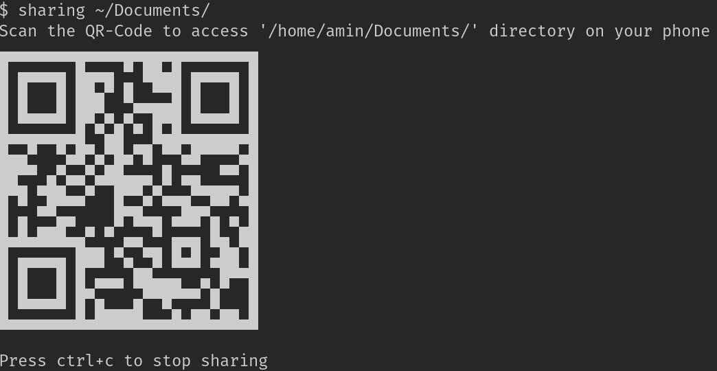 A CLI to share files directly with iOS and Android devices