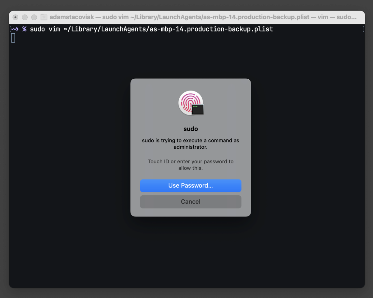 Zudo Code Use TouchID to authenticate sudo on macOS