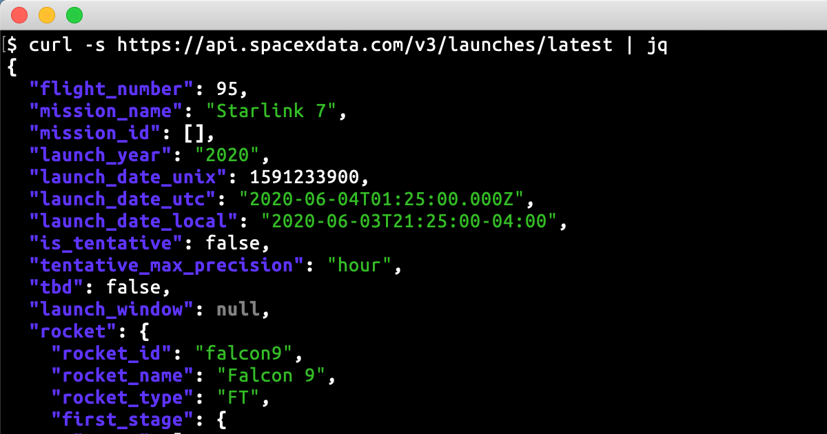 Did you know SpaceX has a REST API?!