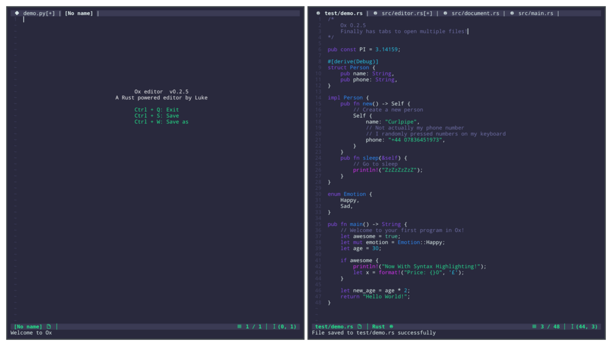 An independent Rust text editor that runs in your terminal