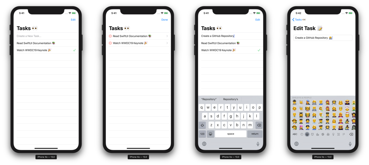 An example to-do list app using SwiftUI (introduced at WWDC 2019)