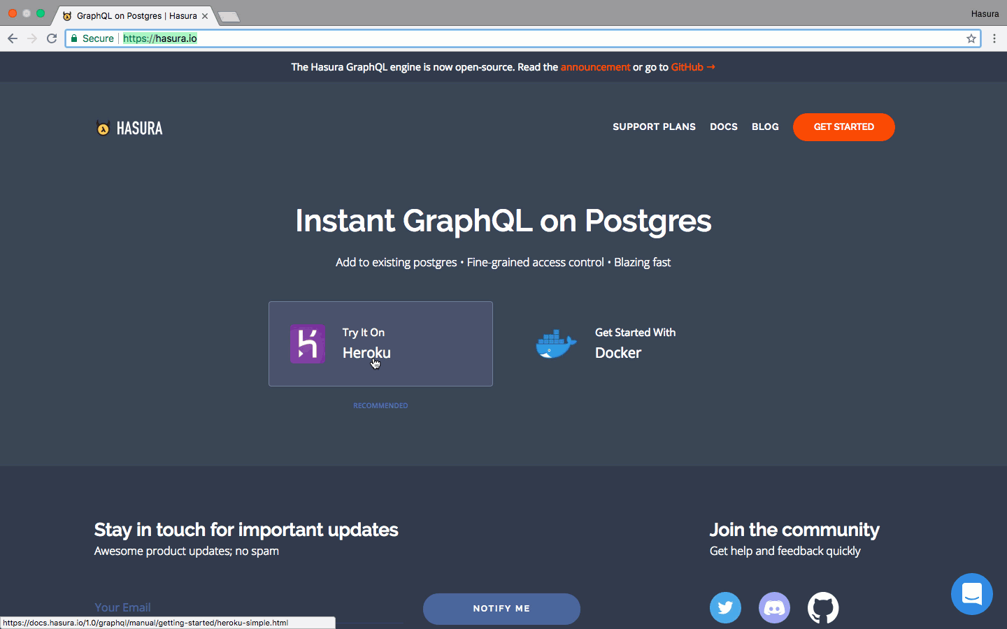 Instant GraphQL APIs over Postgres