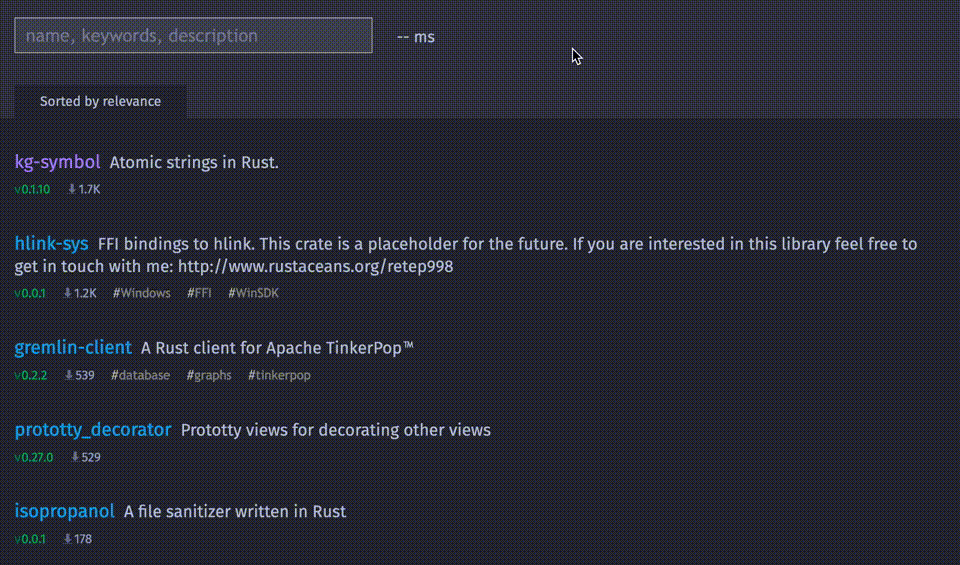 A zero-config Elasticsearch alternative in Rust