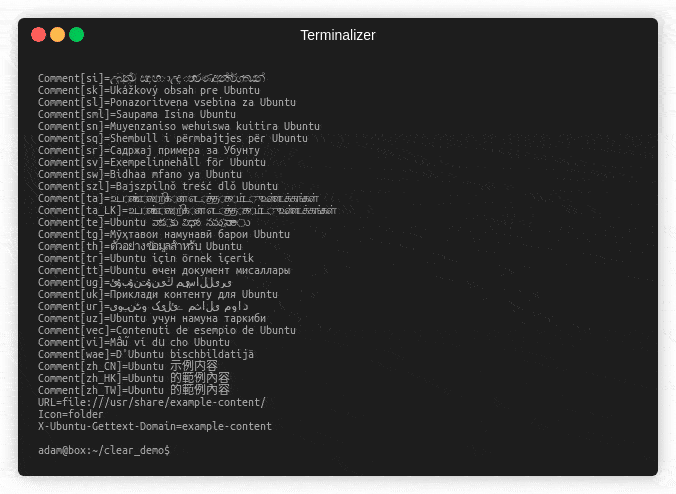Clear your terminal in style
