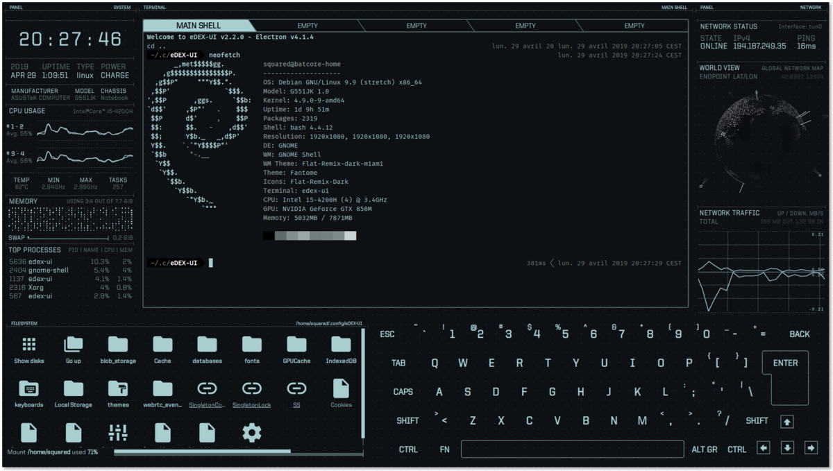 A futuristic terminal emulator inspired by TRON Legacy