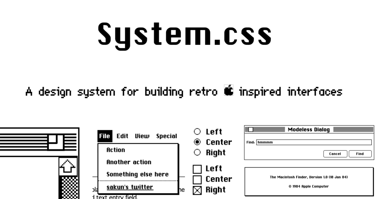 A design system for building retro Apple interfaces