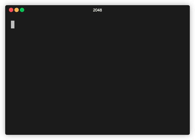 2048 in your terminal