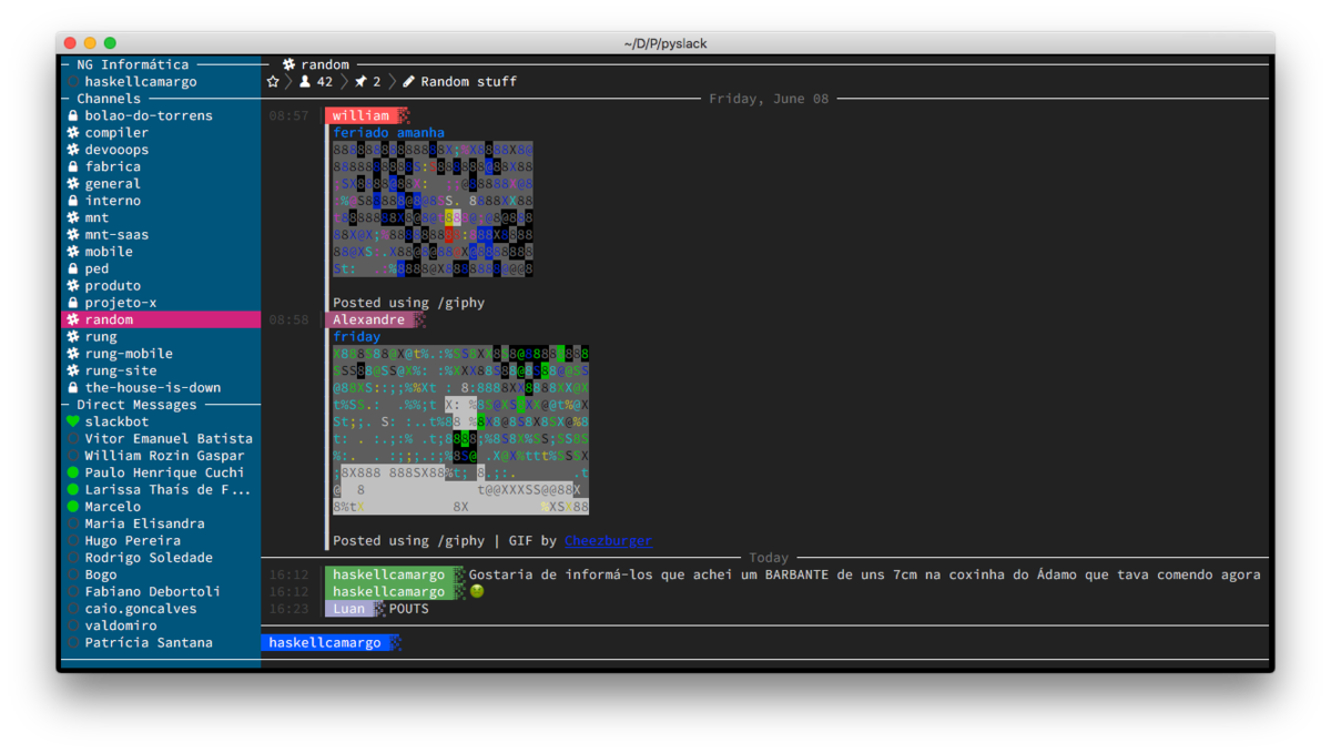 The best CLI client for Slack