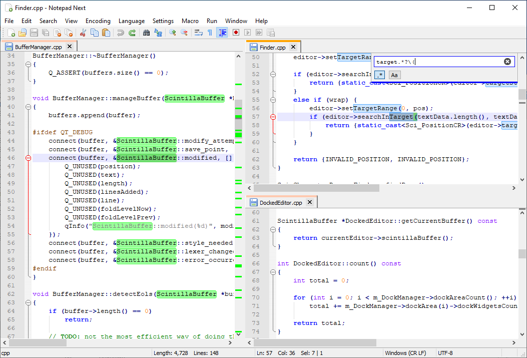 A cross-platform reimplementation of Notepad++