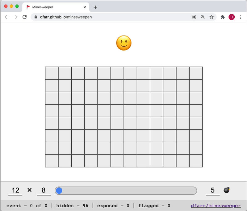 An event sourced version of Minesweeper (written in Elm)