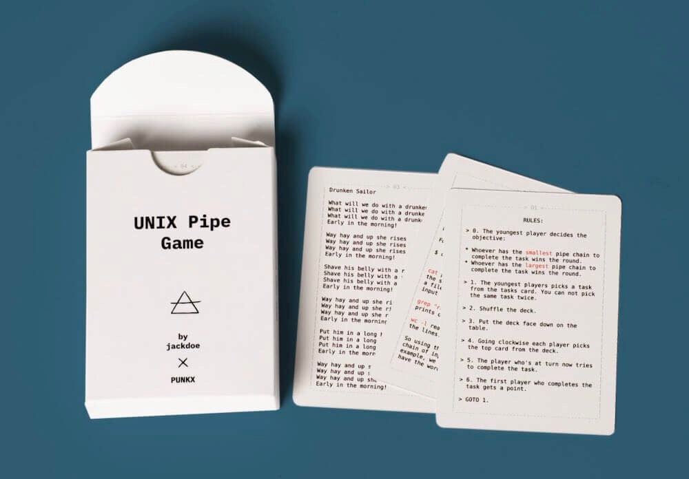 The UNIX Pipe Card Game