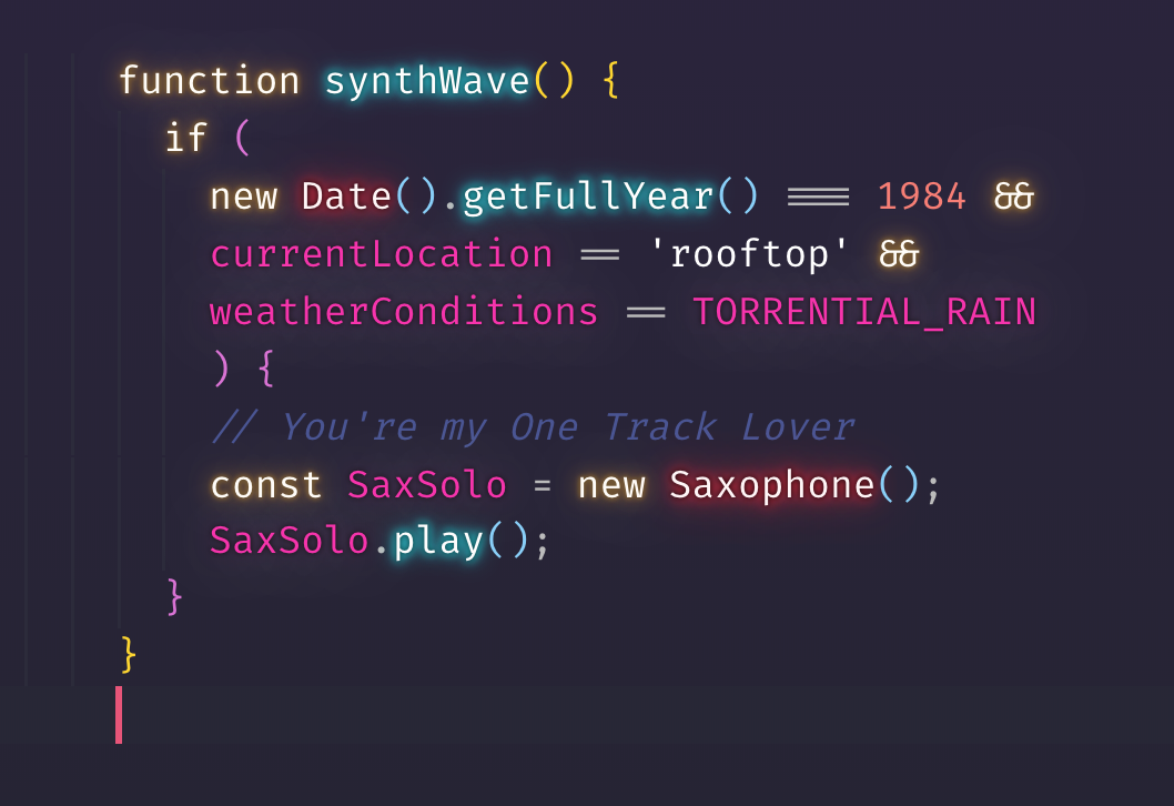 VS Code wants to party like it's 1984 π
πΆ