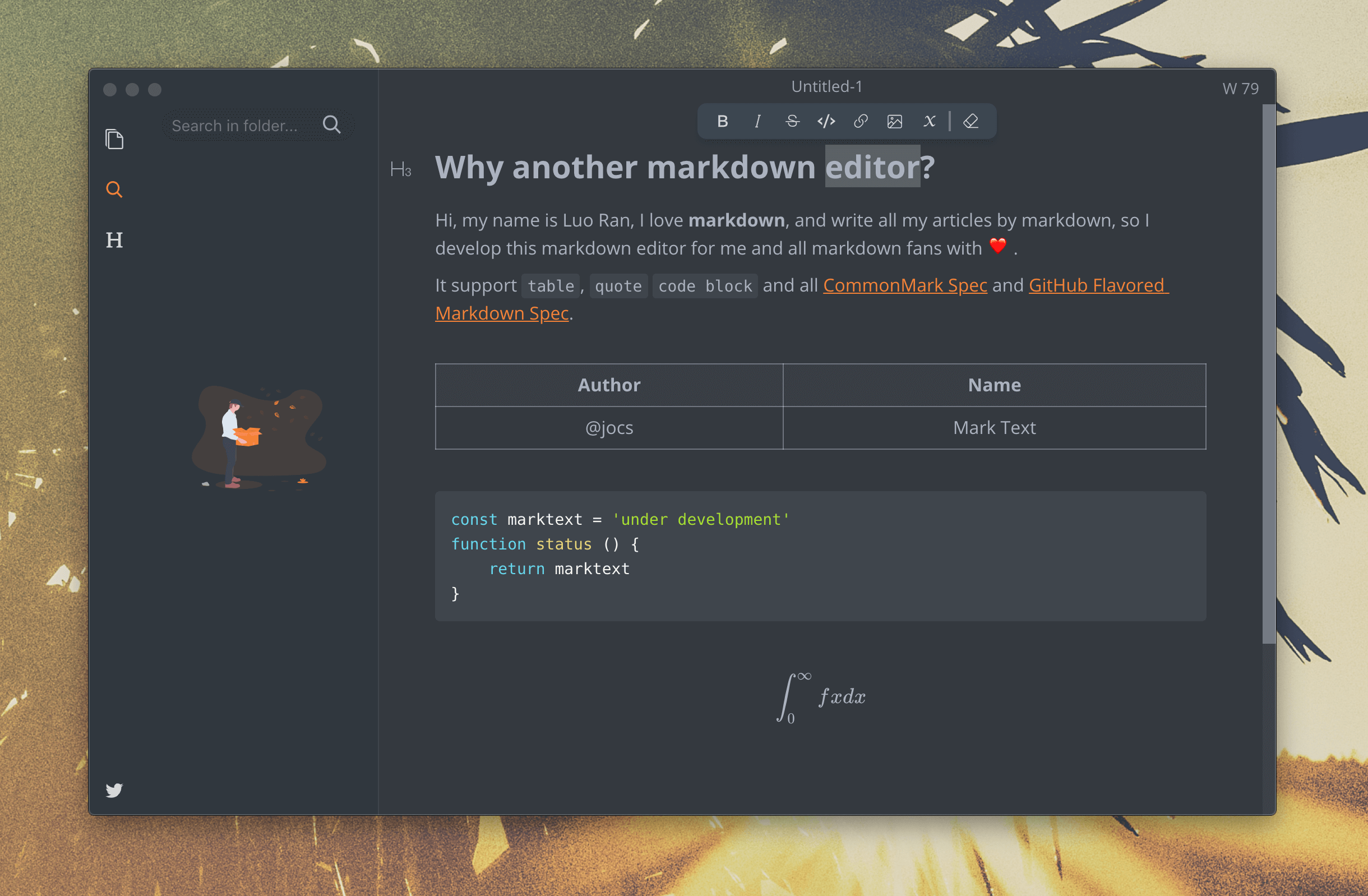 A cross-platform Markdown editor focused on speed and usability