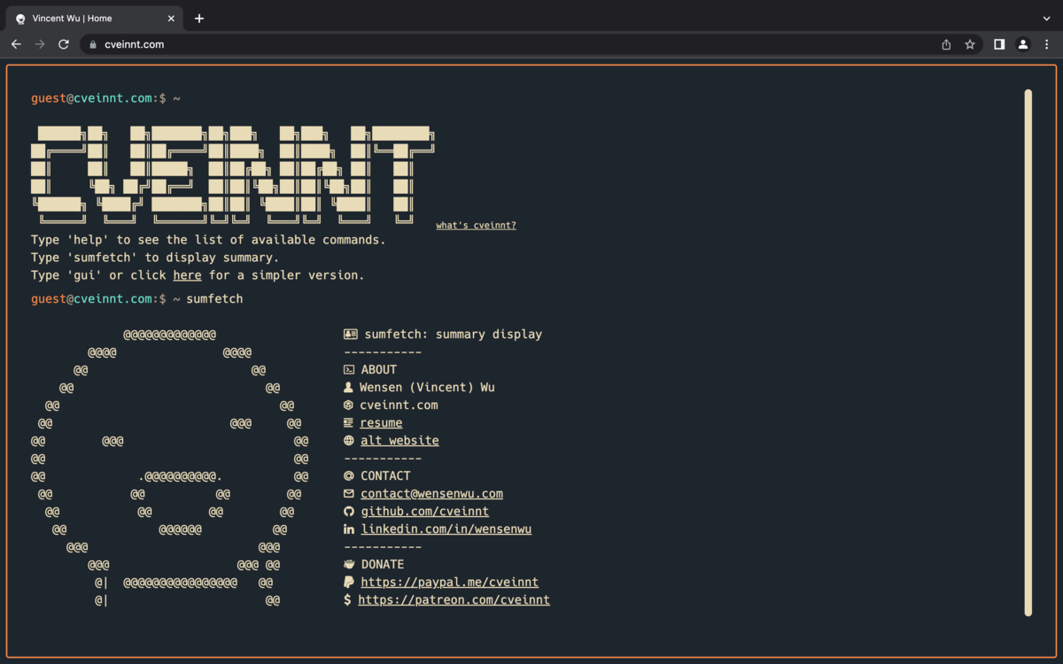 Build terminal style websites in minutes